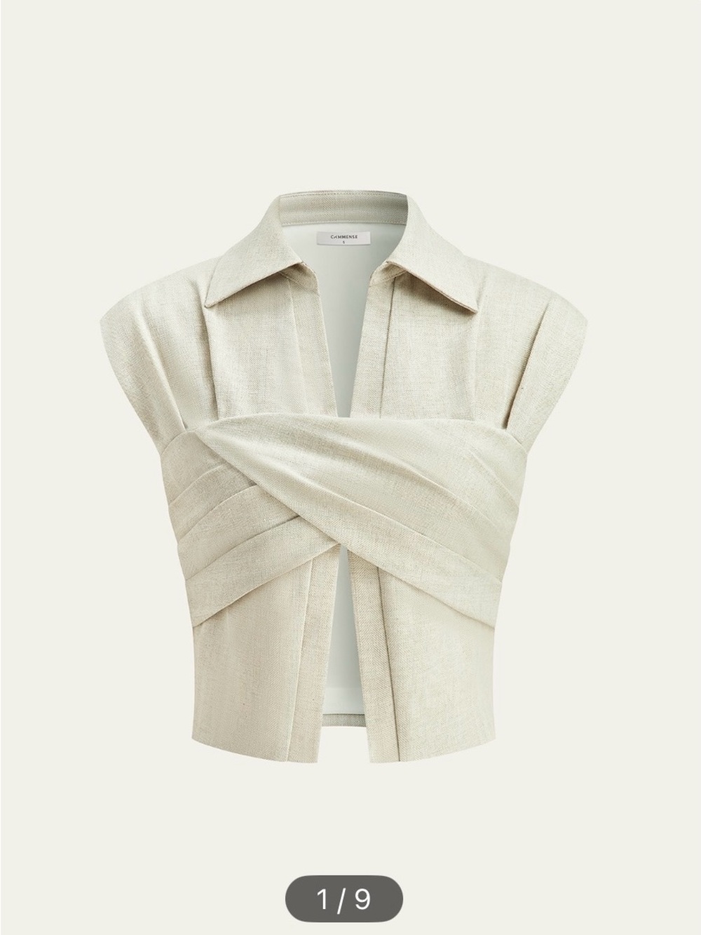 Commense Linen Cropped Top NWT Size S